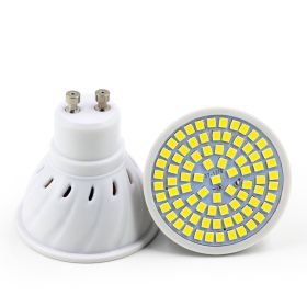 Household Energy-Saving LED Lamp Plastic Material Lamp Cup (Option: Warm White-GU10 60 beads 220V)