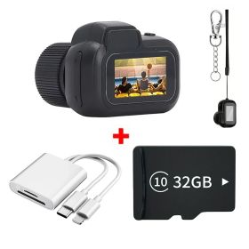 Key Chain Mini Camera -Micro Video Camera With 32GB SD Card & Card Reader, Mini DV DVR Camcorder 1080P, Pocket Wearable, Small Video Camera, For (Color: White)