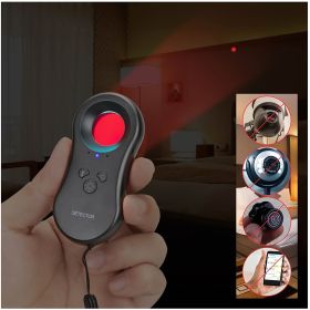 Hidden Camera Detectors; LED Hidden Device Detector With Infrared Viewfinders - Pocket Sized Anti Spy Camera Finder Locates Hidden Camera; Charge (Color: Black)