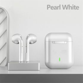 Wireless Earphone Noise Cancelling Headset Bluetooth HD Business Headphone Stereo In-Ear Handsfree Earbuds (Color: White1, Ships From: China)