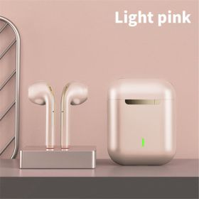 Wireless Earphone Noise Cancelling Headset Bluetooth HD Business Headphone Stereo In-Ear Handsfree Earbuds (Color: Pink1, Ships From: China)