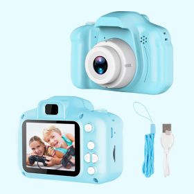 Mini Cartoon Kids Photo Camera 2 Inch HD Screen Children Digital Camera Video Recorder Camcorder Toys For Child Birthday Gift (Color: Blue NO Card, Ships From: China)
