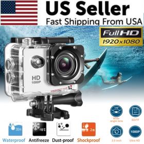 4K Action Sport Waterproof Camera 20 MP Recorder HD 1080P Camcorder Video 170° (Color: White)